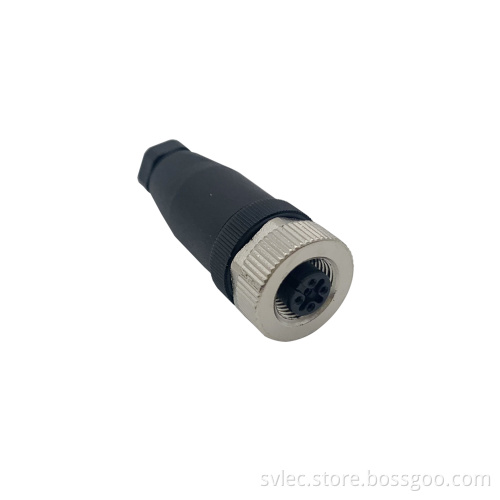 4 Pin A Code M12 Female Straight Connector